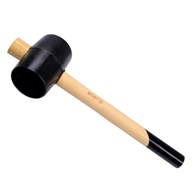 Młotek gumowy 90 mm czarna guma trzonek drewniany STERG