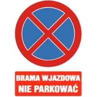 Tablica informacyjna 35x25cm BRAMA WJZADOWA NIE PARKOWAĆ