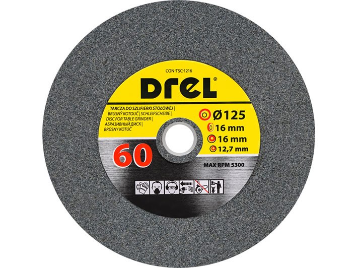 Kamień szlifierski 125 x 16 x 16 mm P60 DREL