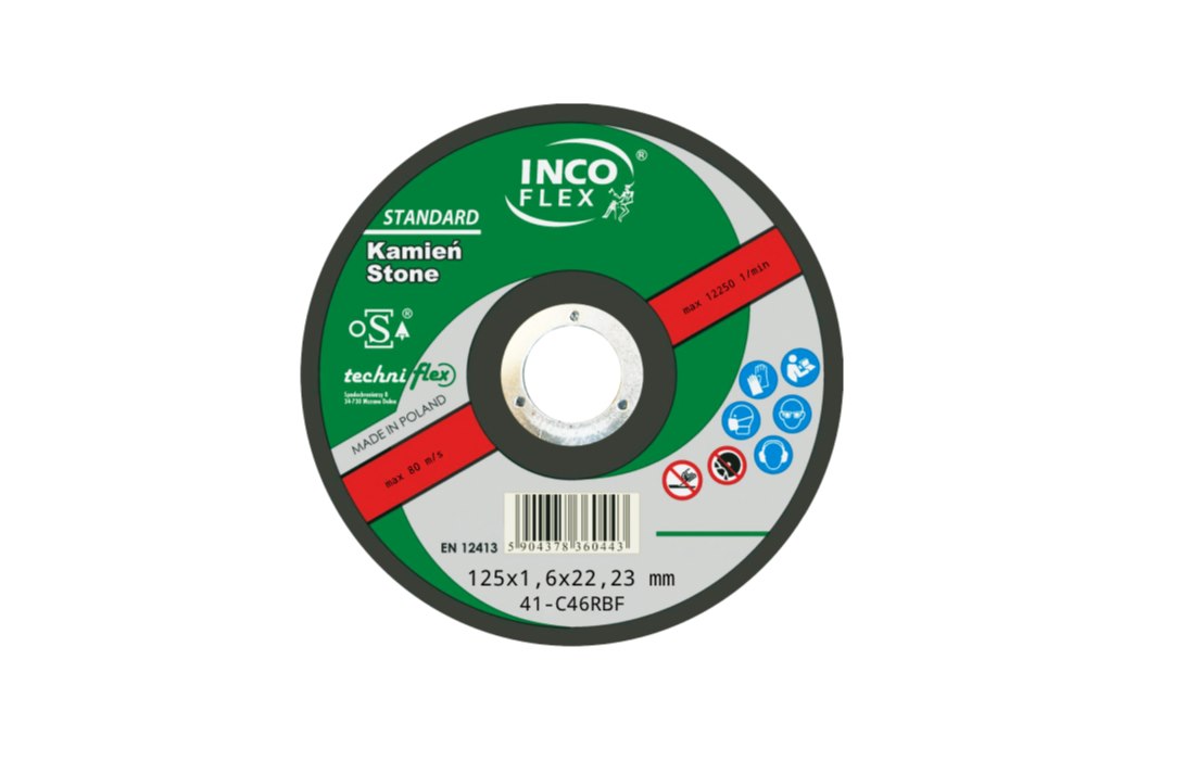 Tarcza INCO beton płaska 125x1,6mm