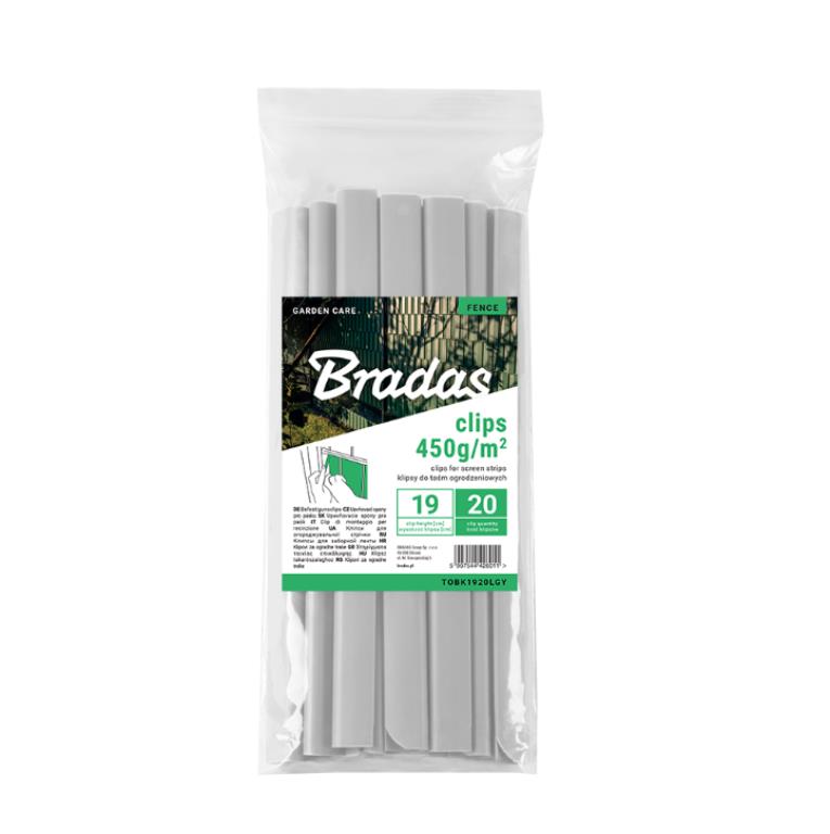 Klipsy do taśm ogrodzeniowych 450g - jasnoszare