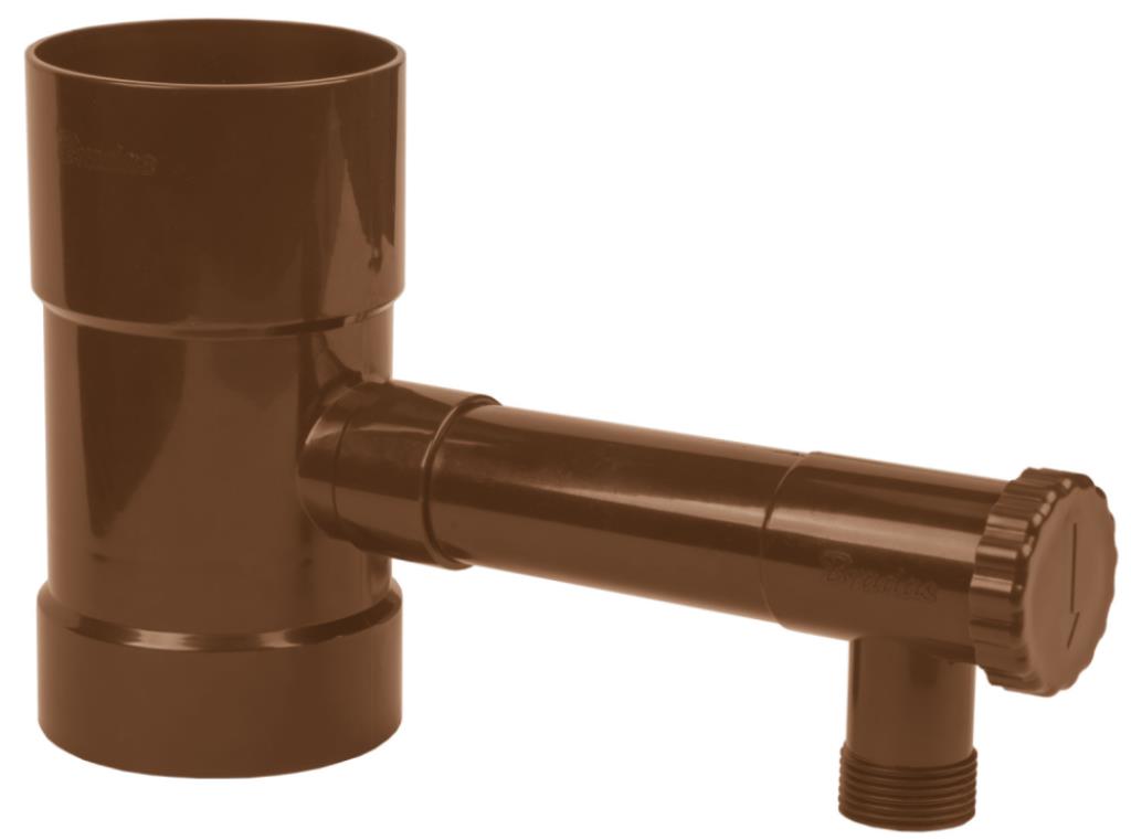 Zbieracz / łapacz wody deszczowej z zaworem - 100mm / GZ 1  - BRĄZOWY