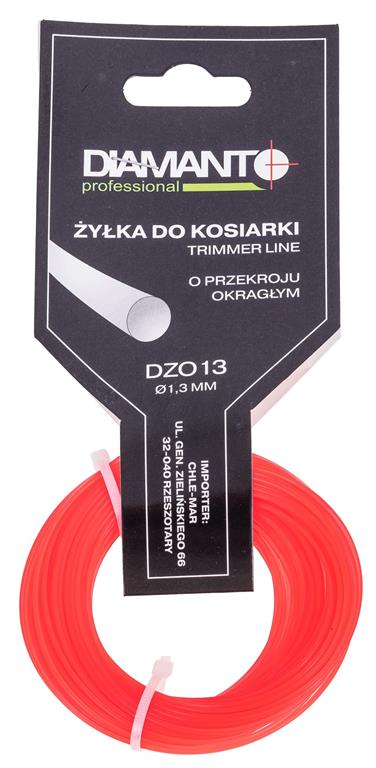Żyłka do kosiarki okrągła 1,3mm 15m DIAMANTO
