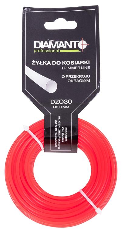 Żyłka do kosiarki okrągła 3,0mm 15m DIAMANTO