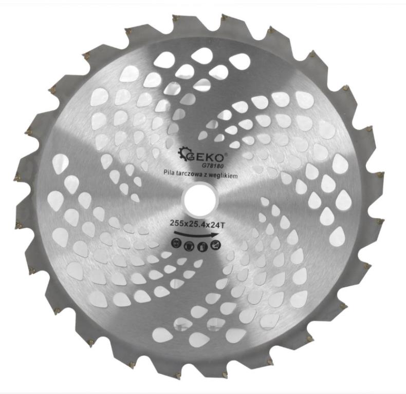 Tarcza z widią do podkaszarki spalinowej 255 x 25,4mm x 24T