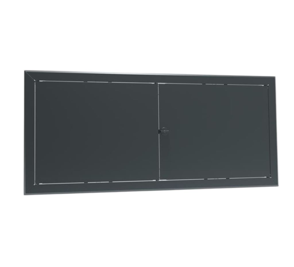 Drzwiczki rewizyjne dwuskrzydłowe malowane MAXI 90 x 90cm - BIAŁE, pokrętło