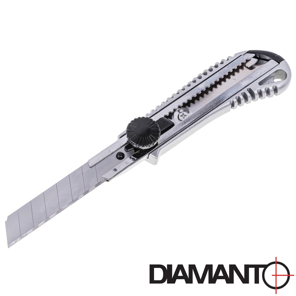 Nóż do tapet 18mm skręcany metalowy korpus DIAMANTO
