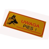 Tabliczka ostrzegawcza METALOWA  mała (6x20)