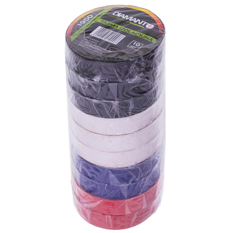 Taśma PCV 19mmx20m KOLOR-MIX 10szt DIAMANTO
