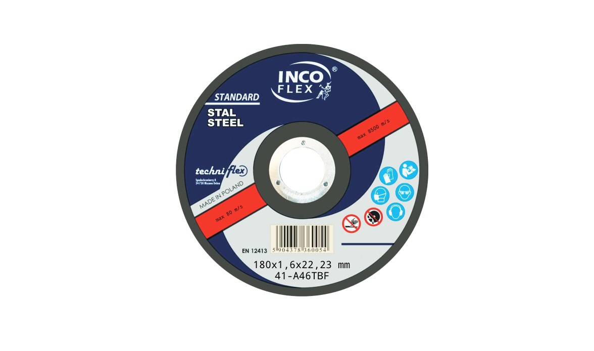Tarcza INCO metal płaska 180x1,6mm