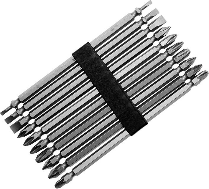 Zestaw końcówek wkrętakowych dwustronnych 150 mm CrV 10 szt