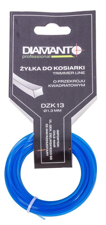 Żyłka do kosiarki kwadrat 1,3mm 15m DIAMANTO