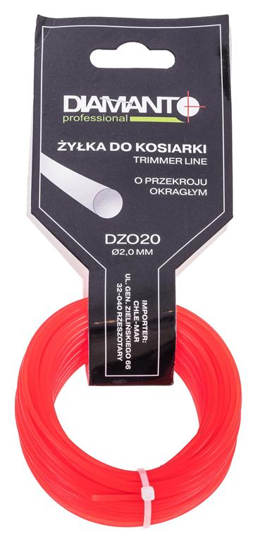 Żyłka do kosiarki okrągła 2,0mm 15m DIAMANTO