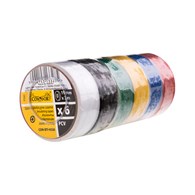 Taśmy izolacyjne 0,13 x 19 mm, 3 m, kolorowe, 6 szt