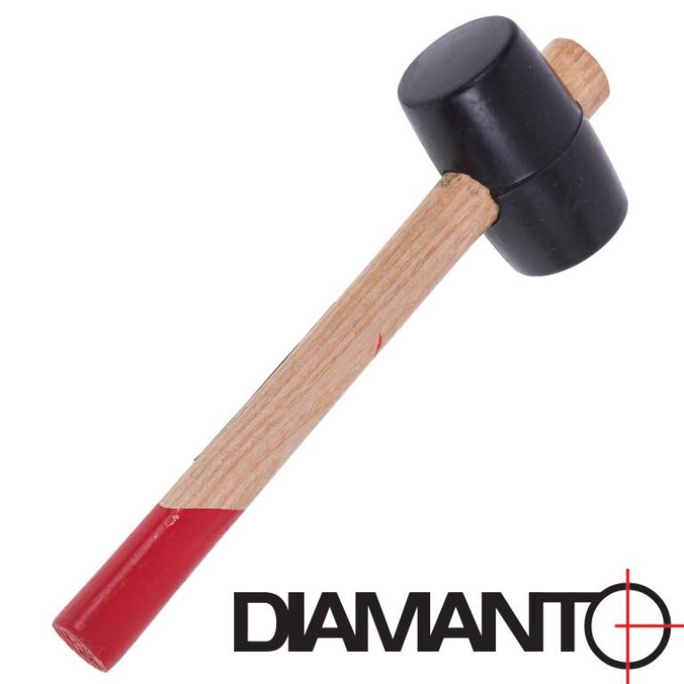 Młotek gumowy rączka drewniana 340g DIAMANTO (45x51x82mm)