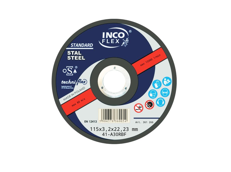 Tarcza INCO metal płaska 115x3,2mm