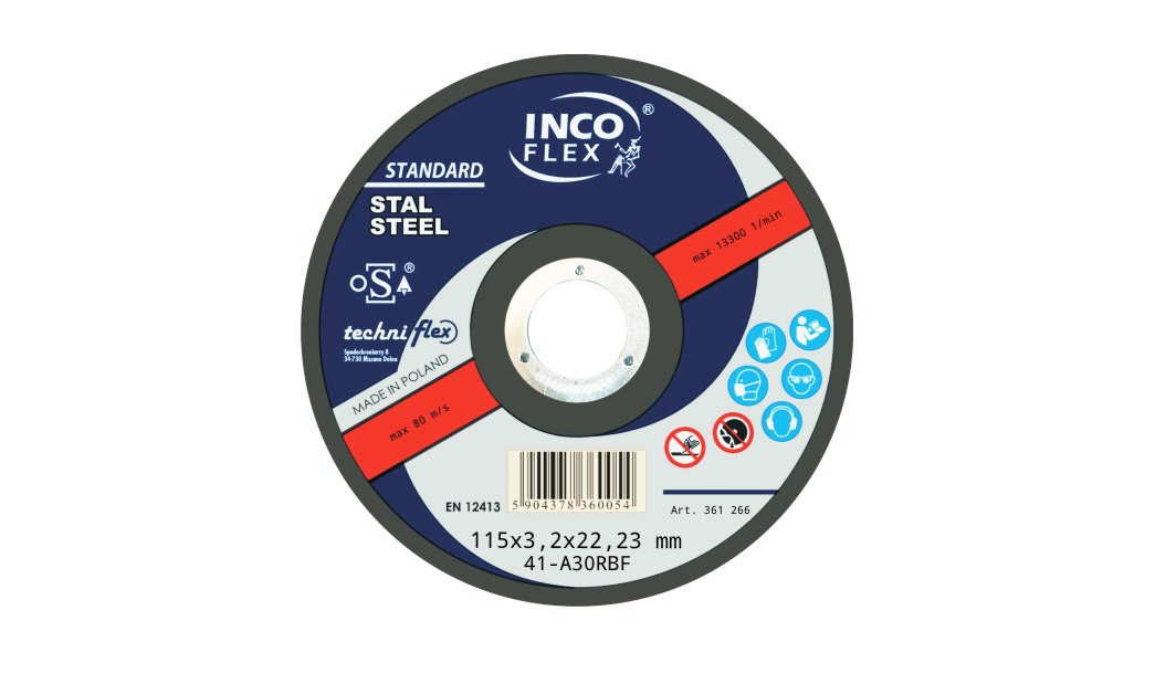 Tarcza INCO metal odgięta 115x3,2mm