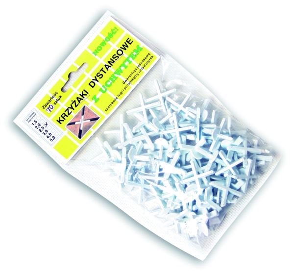 Krzyżyki dystansowe z uchwytem 2mm