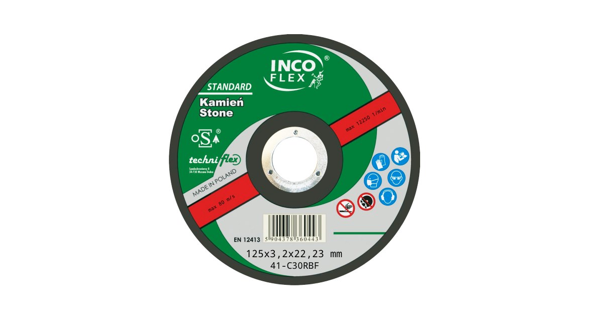 Tarcza INCO beton płaska 125x3,2mm