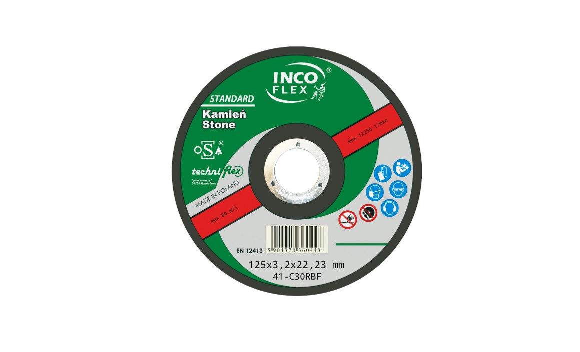 Tarcza INCO beton odgięta 125x3,2mm
