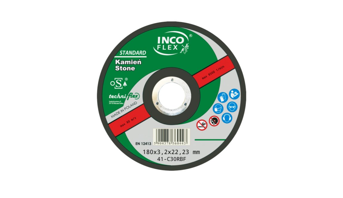 Tarcza INCO beton płaska 180x3,2mm