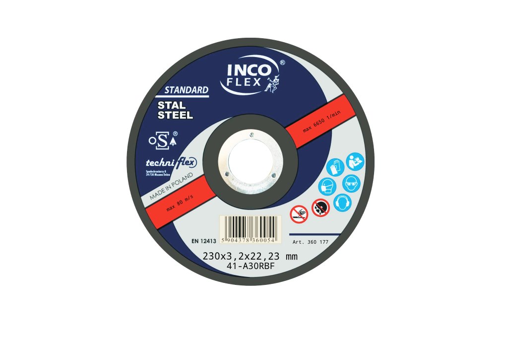 Tarcza INCO metal odgięta 230x3,2mm