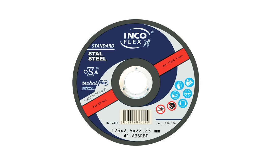 Tarcza INCO metal płaska 125x2,5mm