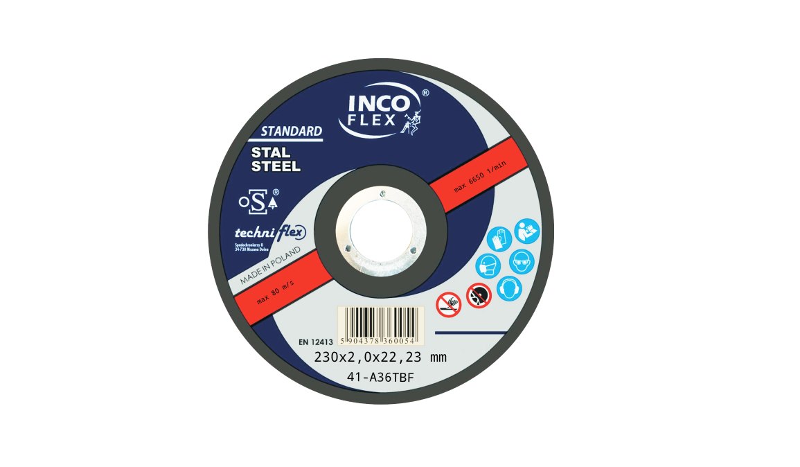 Tarcza INCO metal płaska 230x2,0mm