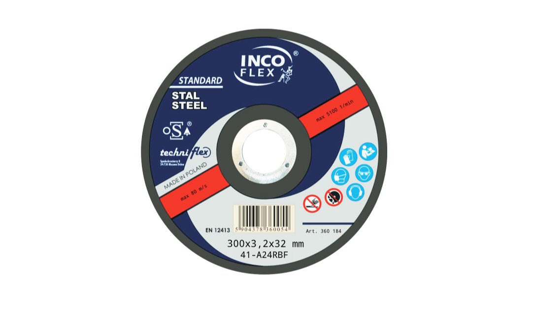 Tarcza INCO metal płaska 300x3,2mm