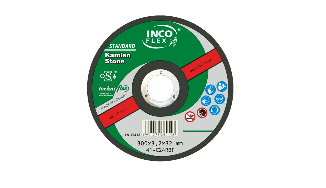 Tarcza INCO beton płaska 300x3,2mm