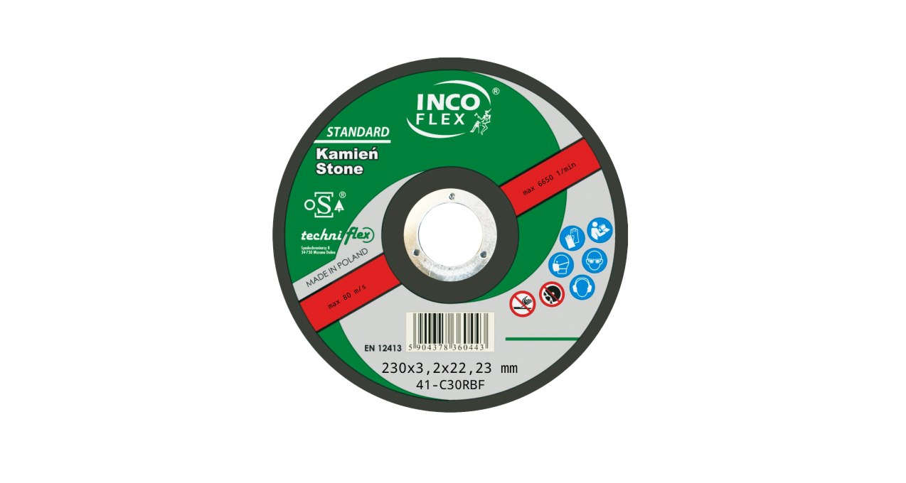 Tarcza INCO beton płaska 230x3,2mm
