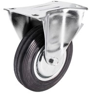 Kółko uniwersalne stałe 200mm guma czarna DIAMANTO