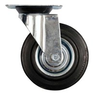 Kółko uniwersalne obrotowe 200 mm guma czarna DIAMANTO