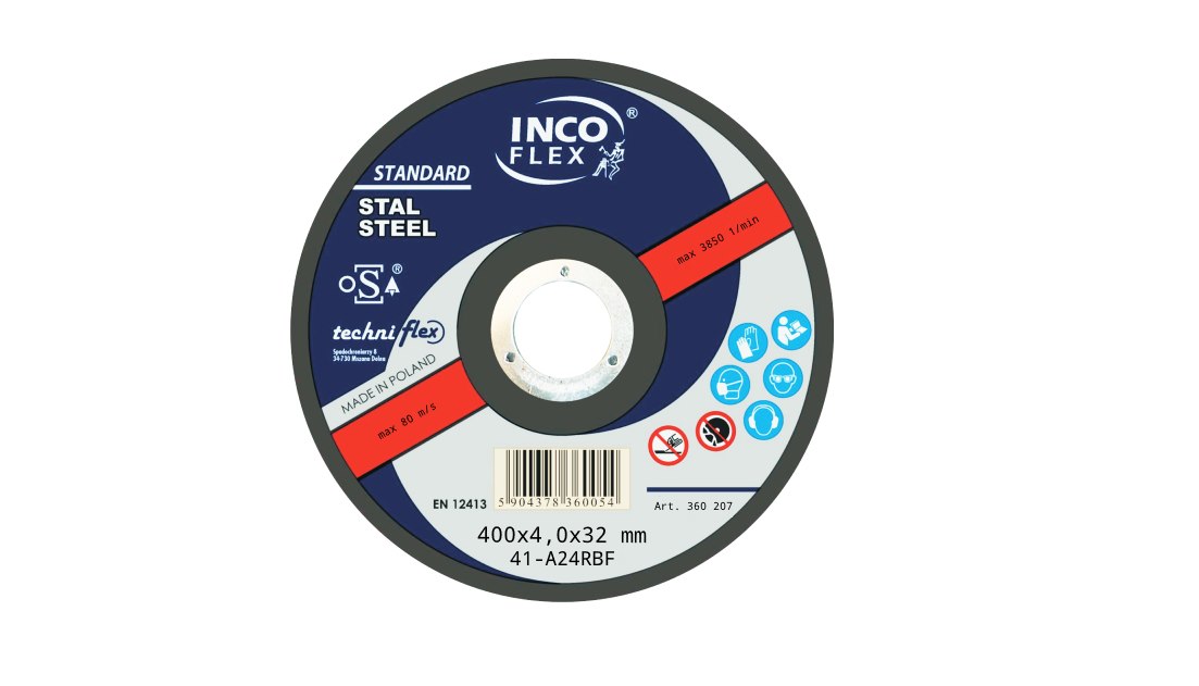 Tarcza INCO metal płaska 400x4,0mm