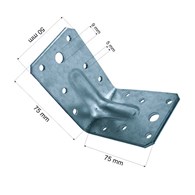 Kątownik budowlany WZMACNIANY 75x75x55mm